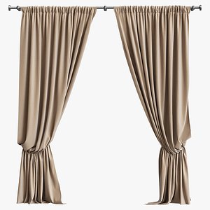 Curtains with pickups 3D model