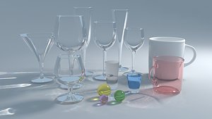 glass tea cup 3d model