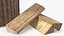Rattan Log Carrier with Firewood Brown