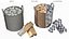 Rattan Log Carrier with Firewood Brown