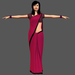 3D Saree Models | TurboSquid