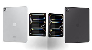 Apple iPad Pro 13 2024 Silver And Space Black Low Poly