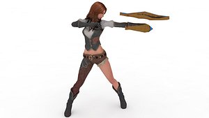 3D Archer Girl Models