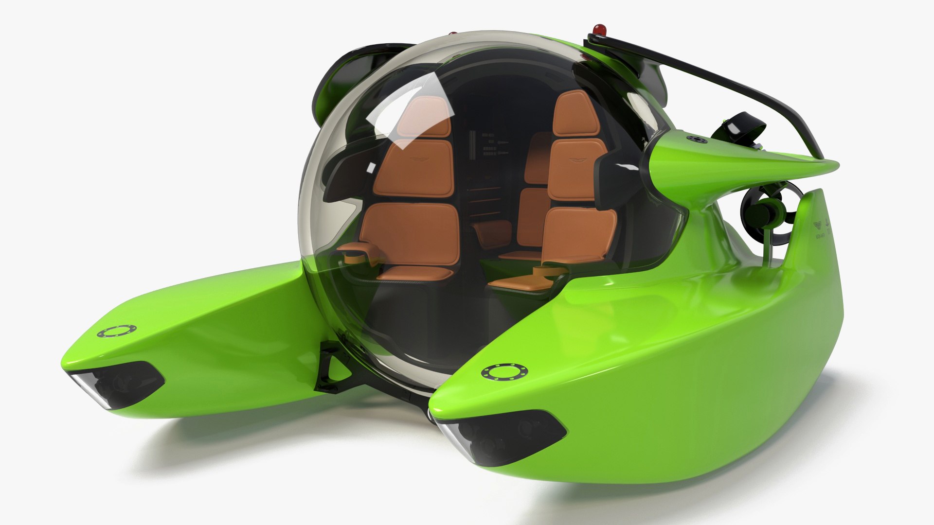 Aston Martin Luxurious Personal Submarine Green 3D model preview