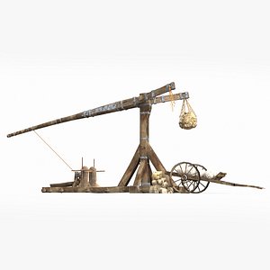 3D large ancient catapults