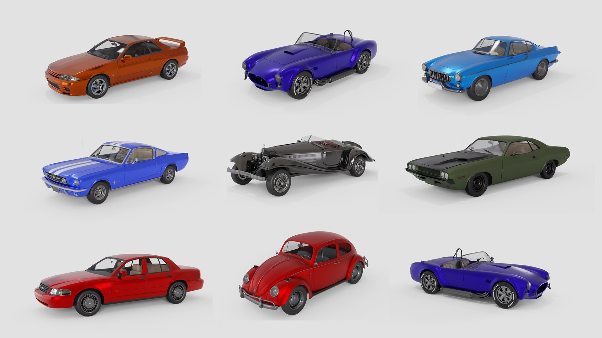 3d Antique Car Collection 3D - TurboSquid 2167220