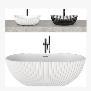 Venus bathtub and sink set
