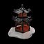 Scena Ambiente giapponese Albero PBR Assets Santuario Acqua