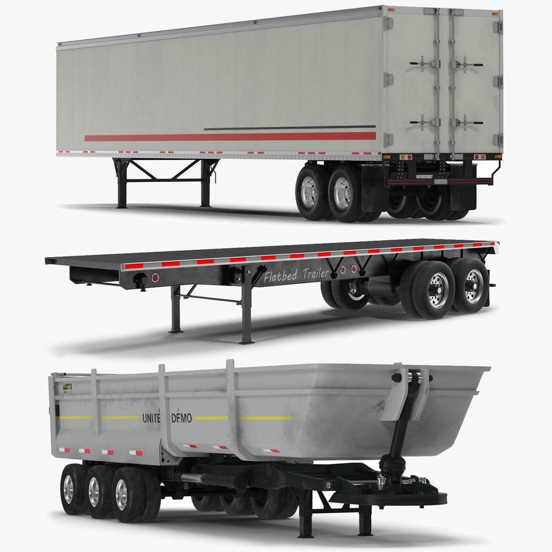 Trailers Collection 3D model preview