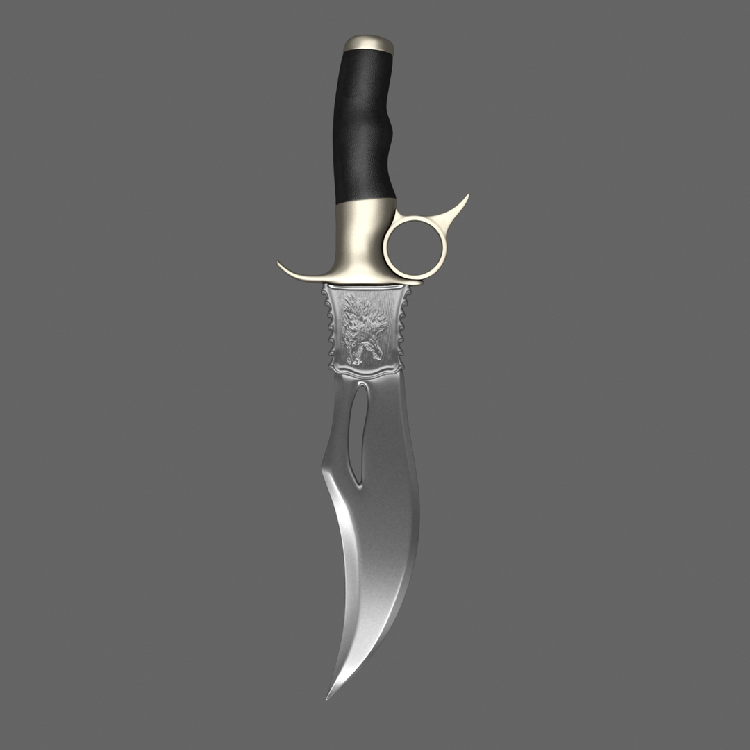 3d Model Knife Wolf