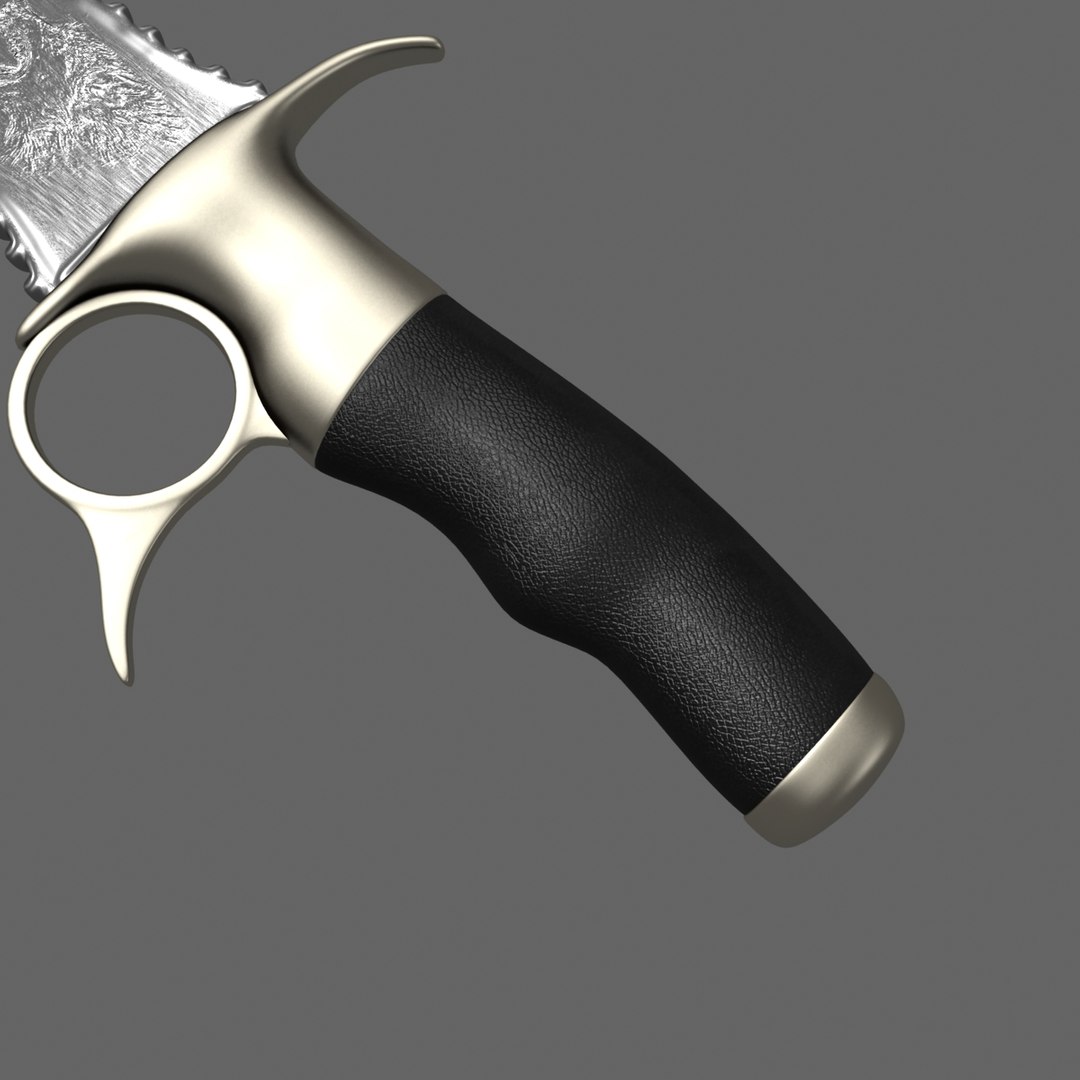 3d Model Knife Wolf