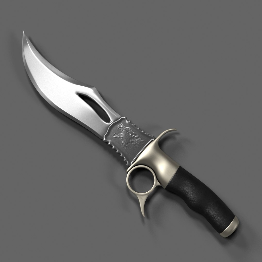 3d Model Knife Wolf