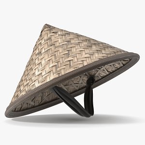 Old Asian Conical Straw Hat Traditional