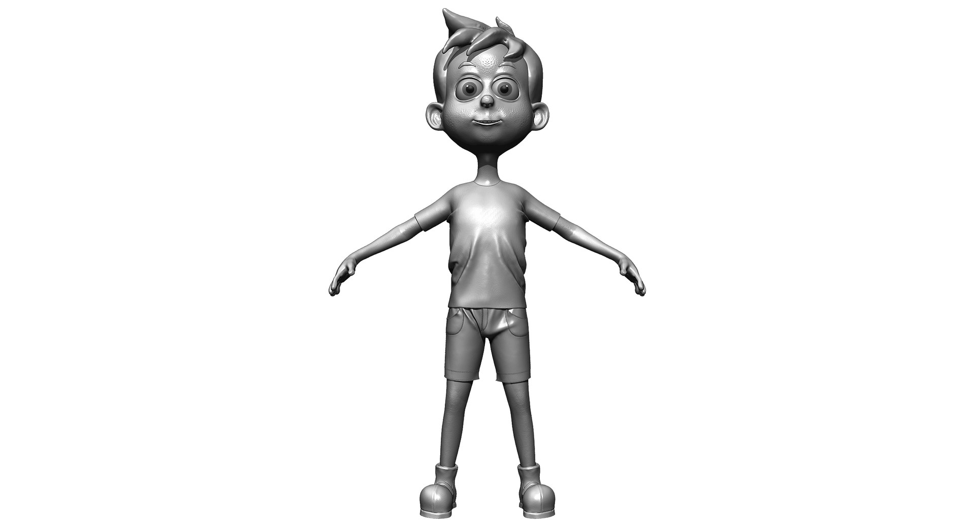 3D Model Boy Cartoon TurboSquid 1318778