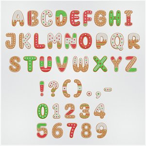 Gingerbread Christmas Cookie Alphabet Set 2