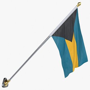 Bahamas Cloth Flag Wall Mount Animated Loop
