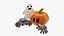 Set of stuffed Halloween toys