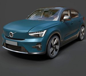 Volvo C 40 Recharge Twin-max21C40 Recharge Twin Electric Coupe SUV - Ultra-High Poly 3D Model