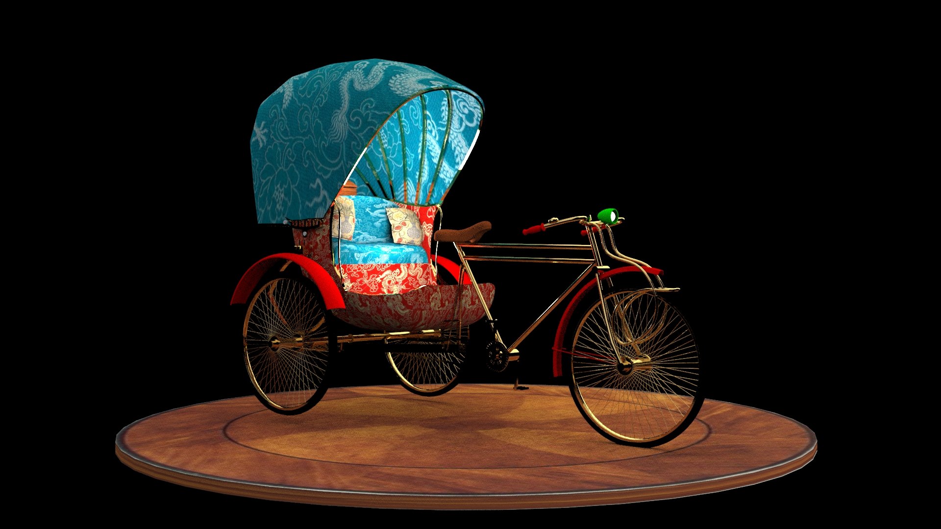 3D Chinese Rickshaw - TurboSquid 2283842