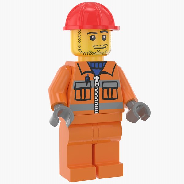 レゴ建設労働者13Dモデル TurboSquid