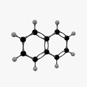 Naphthalene Molecule 3D model