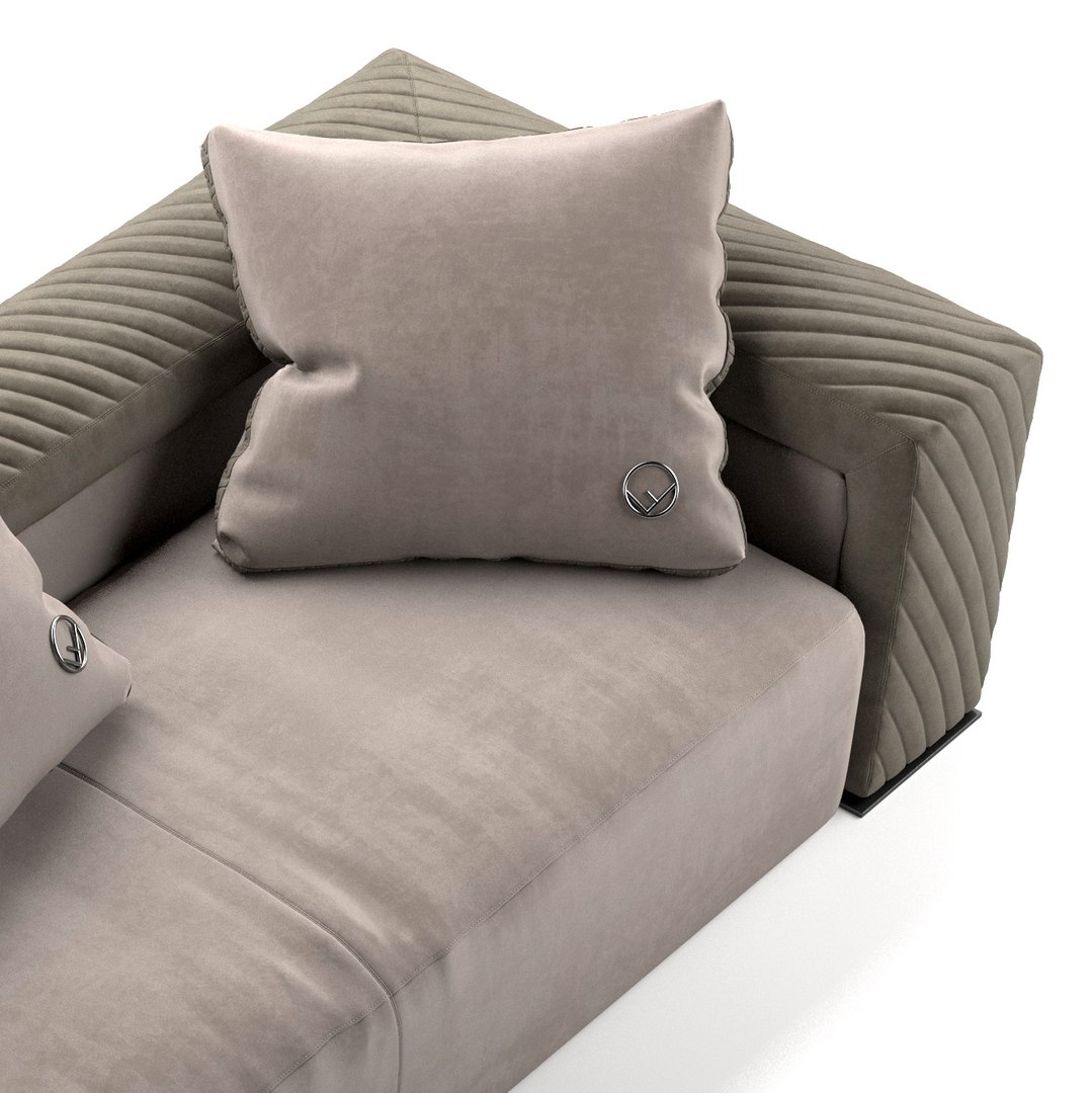 Fendi casa bogart sofa 3D model - TurboSquid 1578163