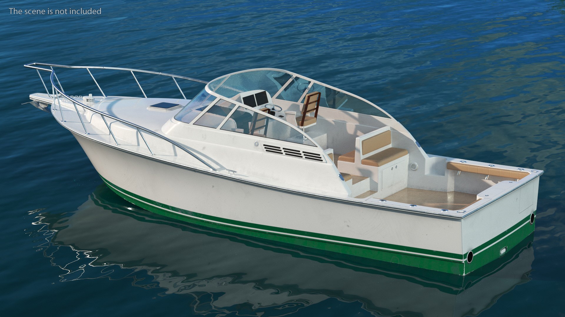 3D Model Motorboat Green Used - TurboSquid 2117777