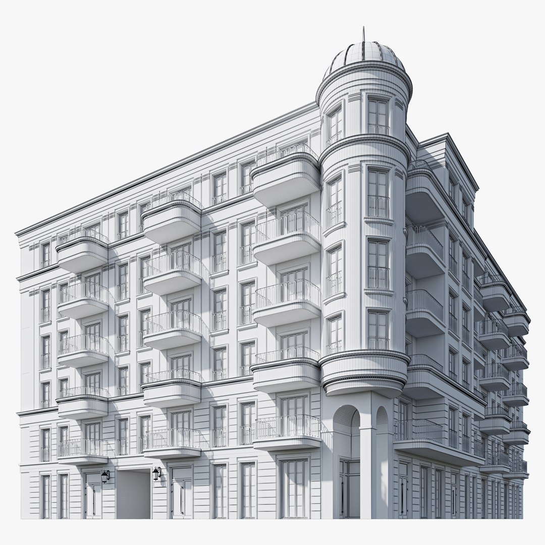 Classic Residential Building 18 3D Model - TurboSquid 1853043