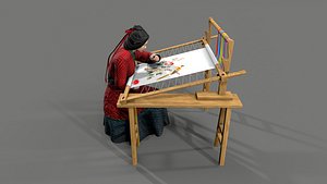 ancient Chinese embroide model