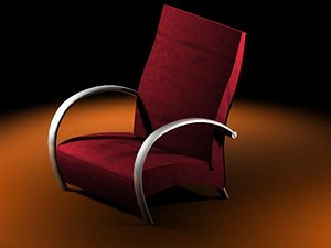 3d armchair metal