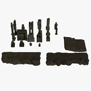 Japanese Graveyard Asset Pack 3D model