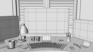 Office Props Low Poly