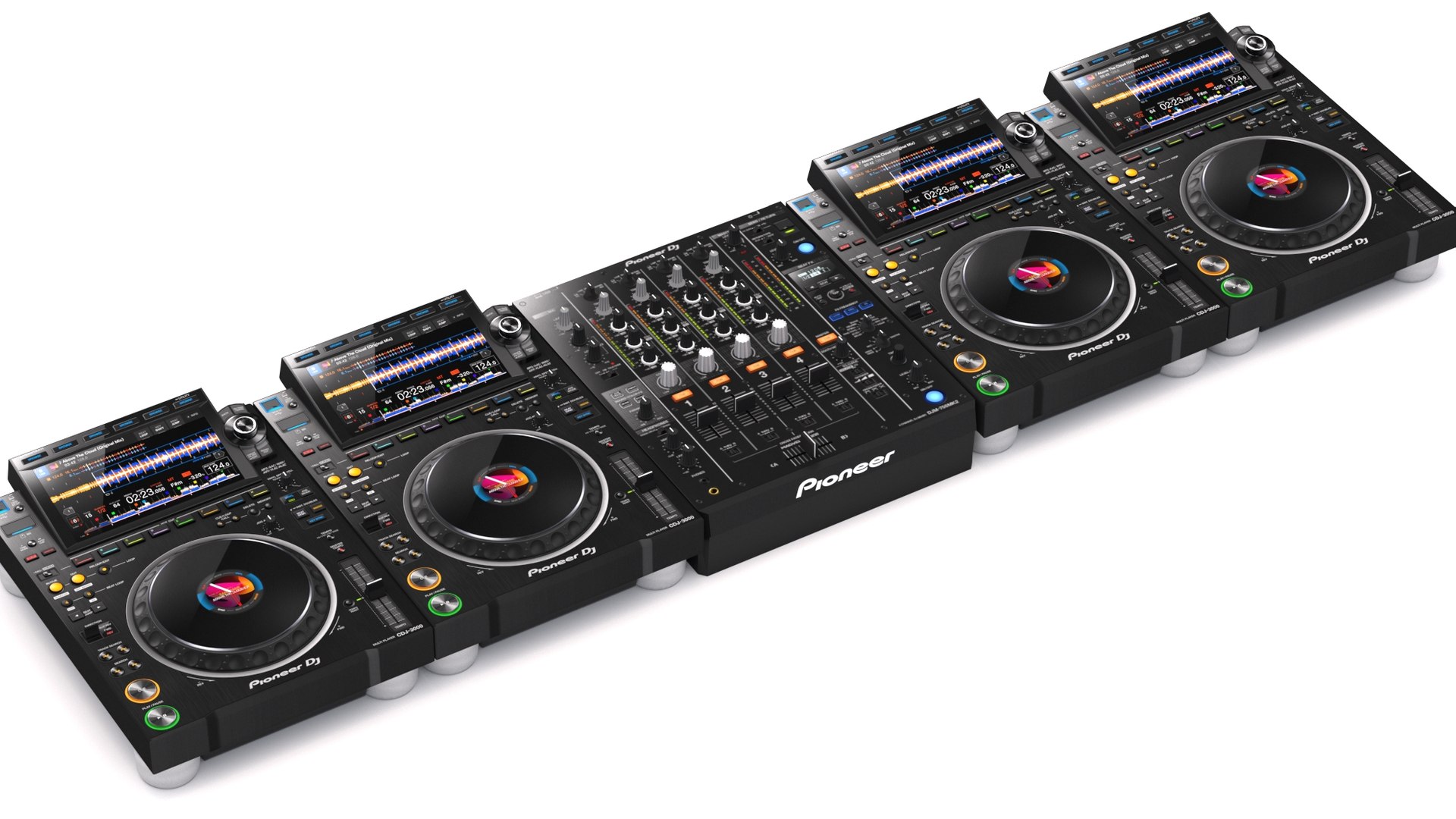 3D Pioneer DJ Set 3 DJM0750 MK2 And CDJ 3000 Nexus Model - TurboSquid ...