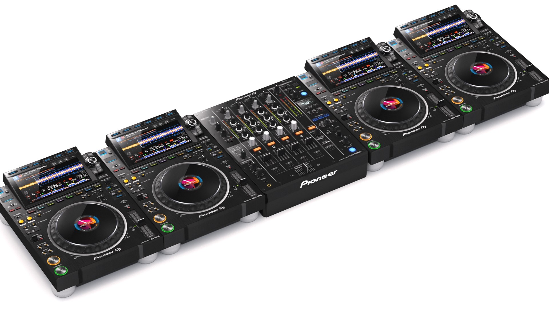 Pioneer CDJ-500 II & DJM-300 セット Pioneer DJ Set 5 DJS 1000 DJM0750 MK2 And CDJ 3000 Nexus 3D Model