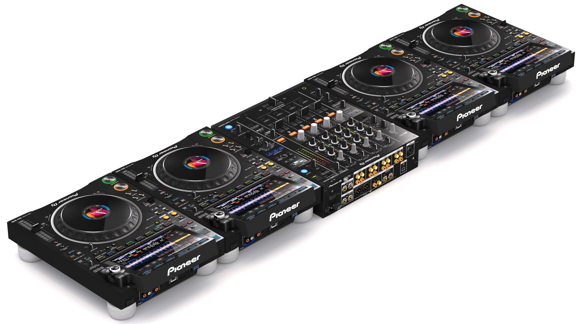 modèle 3D de Pioneer DJ Set 3 DJM0750 MK2 et CDJ 3000 Nexus - TurboSquid  1870539