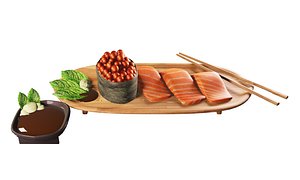 3D sushi salmon