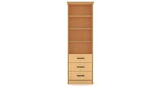 Bookshelf 1 Drawer 3 Plywood