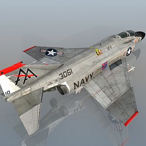 F4 B NAVY Phantom II Red Rippers VF-11 USS Forrestal 3D