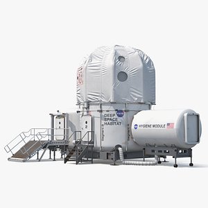 3D NASA Deep Space Habitat Segment System model