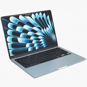 Apple MacBook Air 13 M5 2026 Sky Blue Rigged