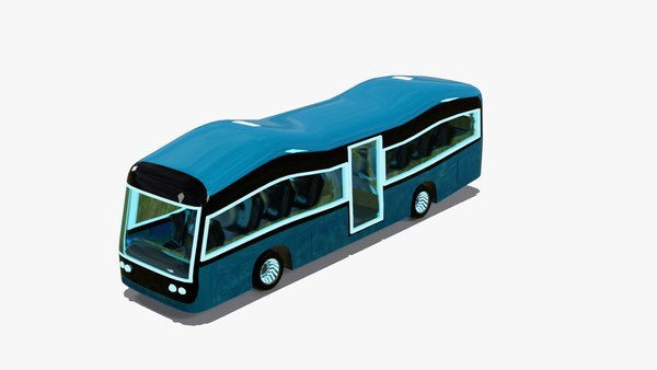 modelo 3d Blue Bus electric vehicle 2 - TurboSquid 2037546
