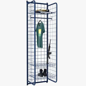 Wall Lockers with Police Gear model