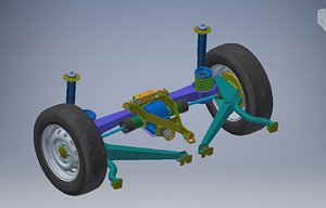 3D off road vehicle rear suspension