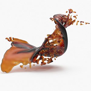 3D soda splash 3 model