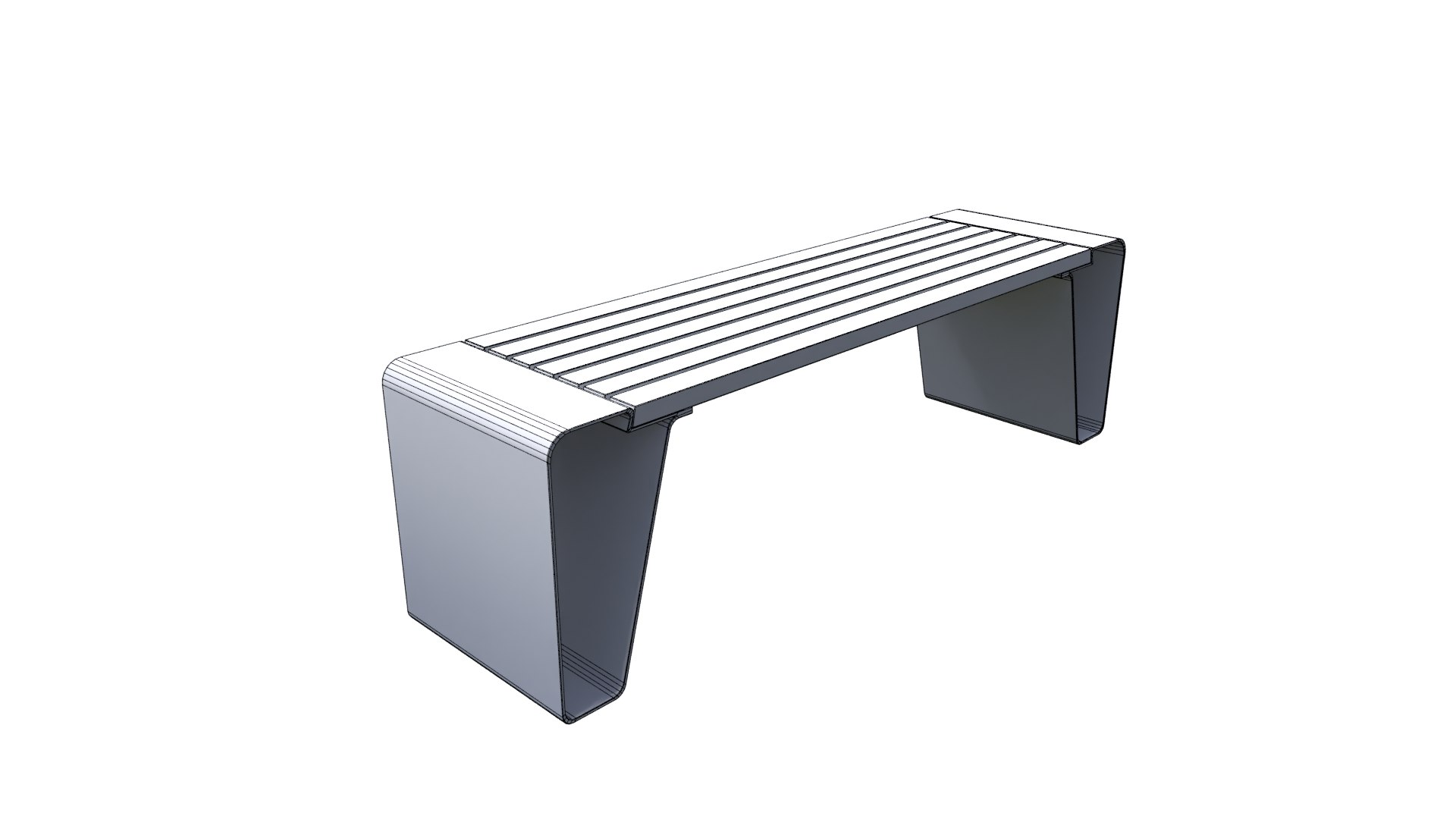 3D Sky Fi Outdoor Benches Model - TurboSquid 2056935