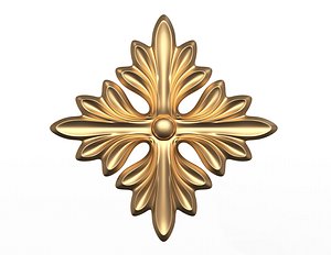 Rosette Carved Decoration CNC 01 3D model