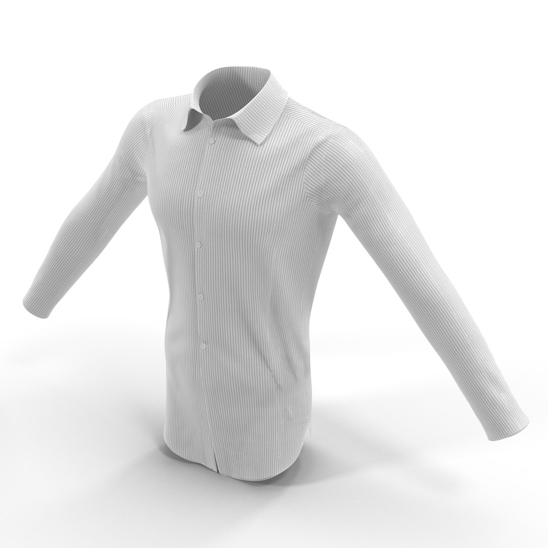 Mens Formal Shirt 3D model preview
