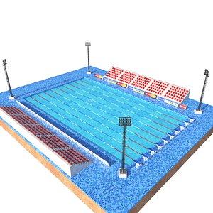 3D model swimming pool