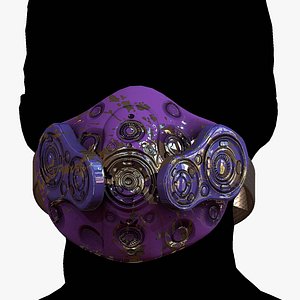 3D model 3D Gas mask respirator scifi futuristic