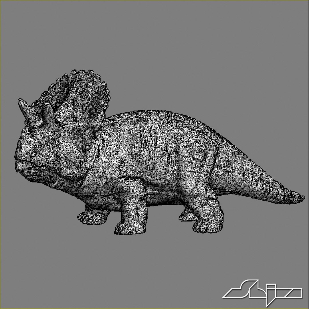 3ds max triceratops scan